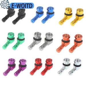 E-WOITD 1Pcs Motorcycle Valve Stems Rim 90 Degree Angle Aluminum Alloy Valve Wheel Tire Tubeless Valve Caps For Rim Wheel Parts