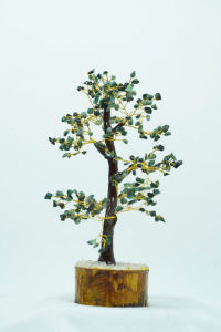 [ Woosilver ] Cây handmade đá Ngọc Lục Bảo thô tự nhiên sự may mắn - MS16