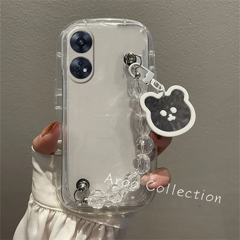 Hkess Étui Silicone Coque Pour Oppo Find X3 Neo 5G Cordon Tour De Cou Telephone Case - Housse Pour Smartphone Lanyard Case - Cordon Collier Dragonne Telephone Portable Coque, Lanyard Réglable