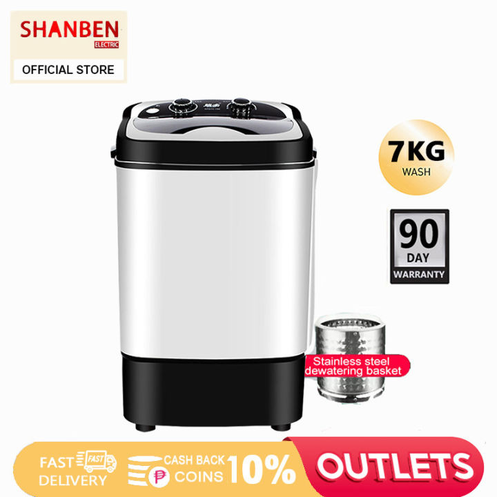 SHANBEN Mini top-loading washing machines 7KG large capacity Small