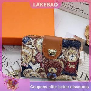 【LAKEBAO】 Thời trang dễ thương chút gấu hình dạng của phụ nữ ví xu hướng không Ví Dây Kéo multi-thẻ bit Ví