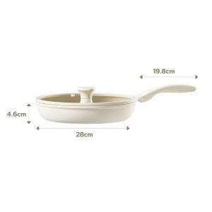 Redchef Chảo Ceramic Rock 24/28cm có nắp không chứa  Không chứa PFAS & PTFE & PFOA Thích hợp cho mọi loại bếp