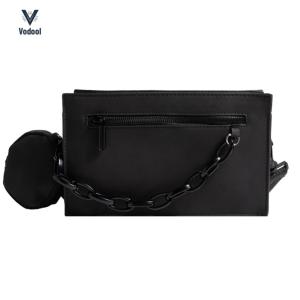 PU Leather Saddle Small Square Bag Solid Color Crossbody Purse for Women Daily Use and Special Occasion [Vodool Shophouse]