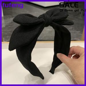 fufeng Beautiful New Big Bow Rabbit Ear Headwear For Women Headband Girls Vintage Bow Hair Bands Wide Hoop Hairband Hair Accessories