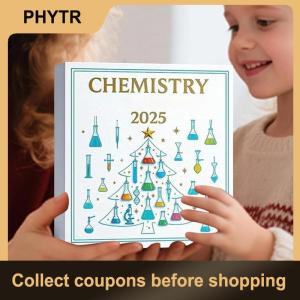 【PHYTR】 24 Days Of Chemistry Christmas Surprise Gift Box Science Themed Advent Calendar With 24 Lab-Inspired Decorations