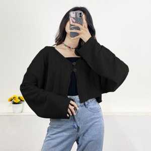 CLARISA CARDY / OUTER WANITA KOREAN STYLE / ATASANA WANITA / CROP TOP RAJUT TEBAL