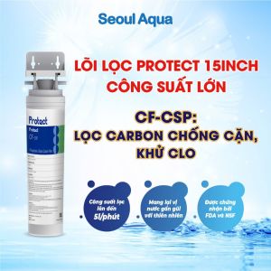 Lõi Lọc Nước Sinh Hoạt Công Suất Lớn Protect CF-CSP 15 Inch (Carbon & Chống Cặn) - Xử Lý Canxi Ngăn Rỉ Sét Khử Mùi Clo (Hàn Quốc)