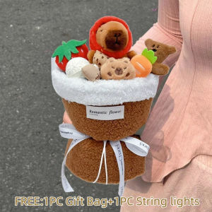 Capybara Plush Bouquet Cute Plush Doll Graduation Season Valentine Birthday Gift Anak Patung Comel