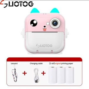 LIOTOG Q5 New Instant Camera With Printer For Kids 2.4" Touch Screen Kids Digital Thermal Camera Kids Video HD Birthday Christmas Gift With Print Paper
