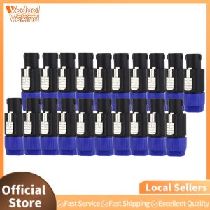 20pcs Audio Cable Adapter Connectors 4 Pole NL4FC Locking Connectors for Studio and Stage Audio Equipment