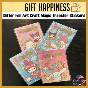 Glitter Foil Art DIY Craft Kit – Magic Transfer Sticker Set for Kids | Birthday Party Goodies | Gift Happiness