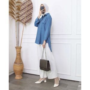 KIRA TOP CRICLE AIRFLOW - KEMEJA OVERSIZE WANITA TERBARU CRINCKLE KOREA 800