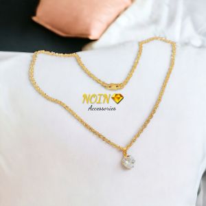 Kalung Wanita Liontin Hati Love Lapis Emas Xuping Simpel Elegan