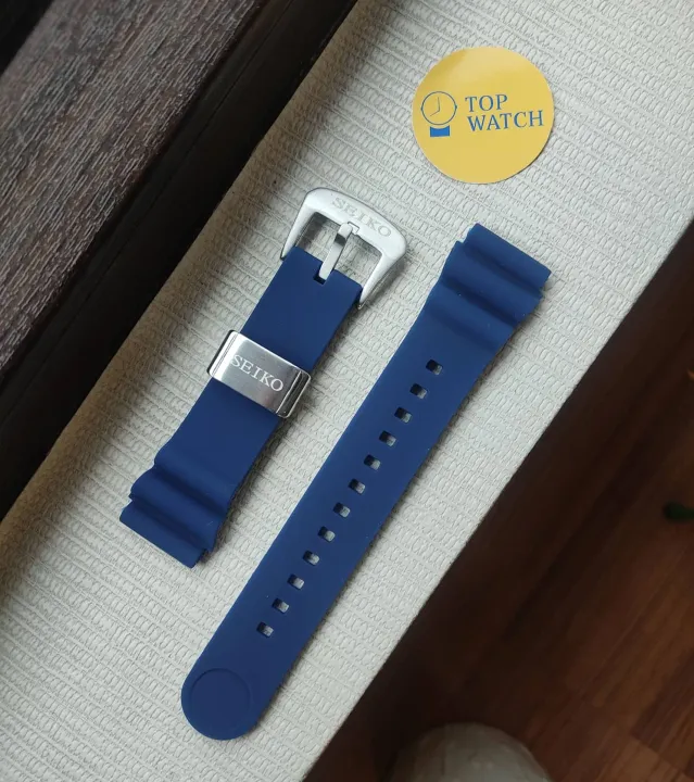 Seiko blue silicone discount strap