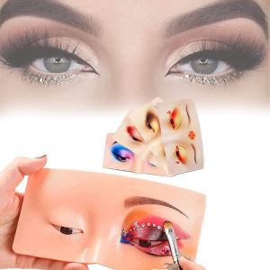 【Ready Stock/COD】Silicone Painting Makeup Practice Skin for Face Eyes with Eyeshadow Brush to Practicing Makeup Practicing Makeup Face Board Makeup Training Board The Perfect Aid