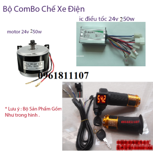 Combo chế xe điện motor 24v 250w — động cơ làm xe điện 24V 250W