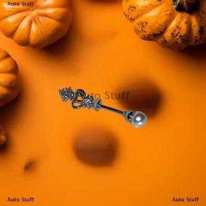 [COD] Auto Stuff ต่างหูมุกเหล็กไทเทเนียมรูปมงกุฎต่างหู Y2K แฟชั่นสำหรับผู้หญิงของขวัญเครื่องประดับสำหรับเจาะหู1ชิ้น