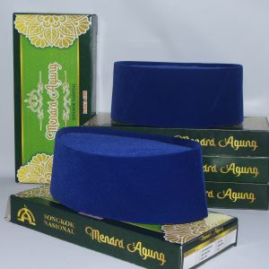 Songkok Kopiah Kopyah Warna Biru Keren Terbaru Kekinian Pria Anak Dewasa MENARA AGUNG Polos Non Ac Tinggi 9