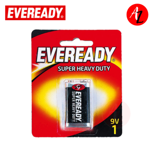 Eveready EV-9V Super Heavy Duty Battery 9V Long-Lasting Power for Smoke Alarms Toys Clocks Flashlights and Electronic Devices