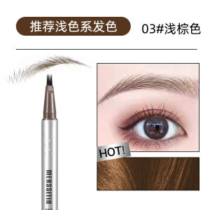 Womens 4 Points Eyebrows Pen Colorful Long Lasting Eyebrow Pencil Waterproof Eyebrow Pencil Pen 4 Fork Tip Liquid Brow