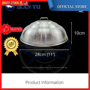 YU Ready Stock 11 - 18 Inch Aluminium Wok Cover / Kuali Cover / Penutup Kuali / Cooking Cover / Steamer Cover