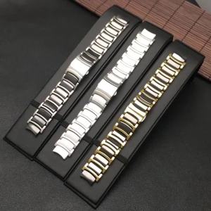 สายนาฬิกาสำหรับ Rado Centripex R30927722 Series Fine Steel Inter เซรามิคผีเสื้อหัวเข็มขัดผู้หญิงผู้ชาย Watchband 12มม. * 16มม. 16มม. * 20มม.