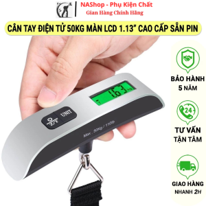 Cân Hành Lý Cân Cầm Tay Điện Tử Kỹ Thuật Số Tải Trọng Tới 50kg Chất Liệu Cao Cấp Màn LCD 1.13cm Hộp Đựng Kèm Sẵn Pin