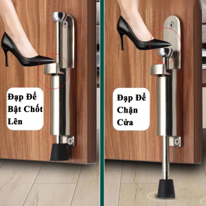 Chốt Chặn Cửa Chống Va Đập 2 Chiều Mẫu Mới Nhiều Màu Loại Đạp Chân Có Lò Xo An Toàn Chắc Chắn CCD