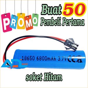 Baterai Lithium Mobil RC Batre Mainan Anak 18650 3.7V 6800mAh Soket Hitam Soket Putih XH PHMerah