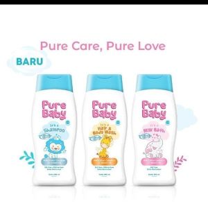 PURE BABY SHAMPOO MILK BATH HAIR & BODY WASH 200 ML