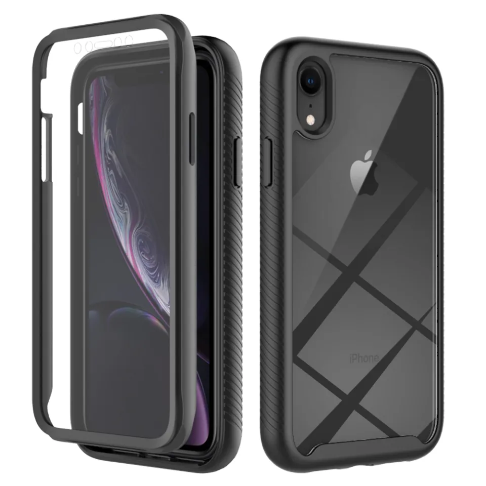 iPhone XR Case, Built-in Screen Protector Full Body Rugged