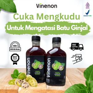 Vinenon Cuka Mengkudu Herbal | Rontokkan Batu Ginjal Dengan Ampuh | 100% Bahan Alami | Sudah BPOM & HALAL