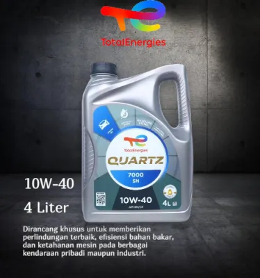 Oli Mesin TOTAL Quartz 10W-40 7000 SEMI SINTETIK - 4 Liter / GALON