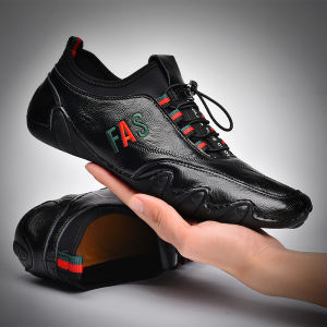 Sepatu Sneaker Pria Keren Import Sneaker Loafer Kulit Sapi Kasual Karet Sepatu Slip On Cowok Dewasa Kasual Santai 102