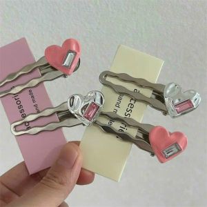 Kẹp tóc kim loại đính đá kẹp tóc nữ hình trái tim kẹp tóc xinh xắn ngọt ngào trái tim đính đá cho nữ - Life Style 4U
