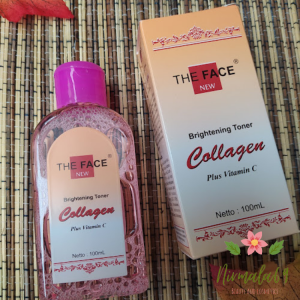 THE FACE Collagen Brightening Toner Collagen Plus Vitamin C 100ml/pembersih wajah/menyegarkan kulit/mencerahkan/pembersih makeup/nirmala69