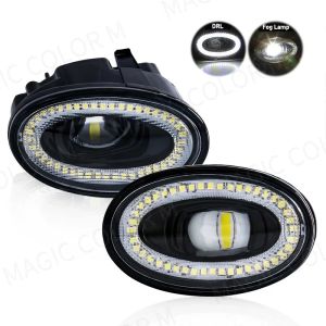 LED Fog Lamps Angel Eyes For Honda CRV CR-V 2017 2018 HRV 2016 2017 2018 DRL Daytime Running Lights Front Bumper White Daylights