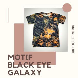 Kaos Anak Fullprint Bahan Katun Motif Black Eye Galaxy Usia 1-7 Tahun