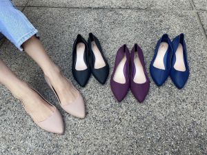 Code: 021 คัดชูหัวแหลม ยางPU ซักได้ ลุยน้ำได้สบาย ใส่แล้วขาเรียวสุดๆ