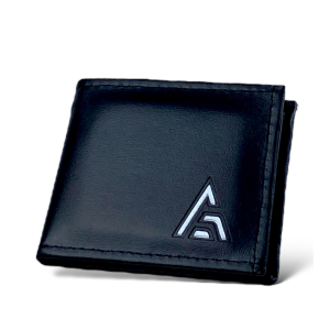 Aflah Dompet Pria Pendek Lipat Kulit Sintetis Premium dengan 6 Slot Kartu dan 3 Ruang untuk Uang - D01 Hitam