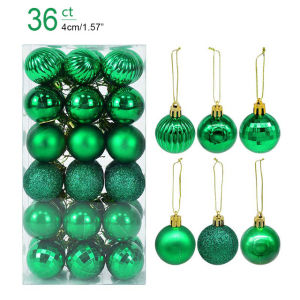 YESPERY 36pcs/set 4CM Christmas Xmas Tree Balls Bauble Hanging Home Party Ornament Decor Christmas Tree Xmas Party Decoration