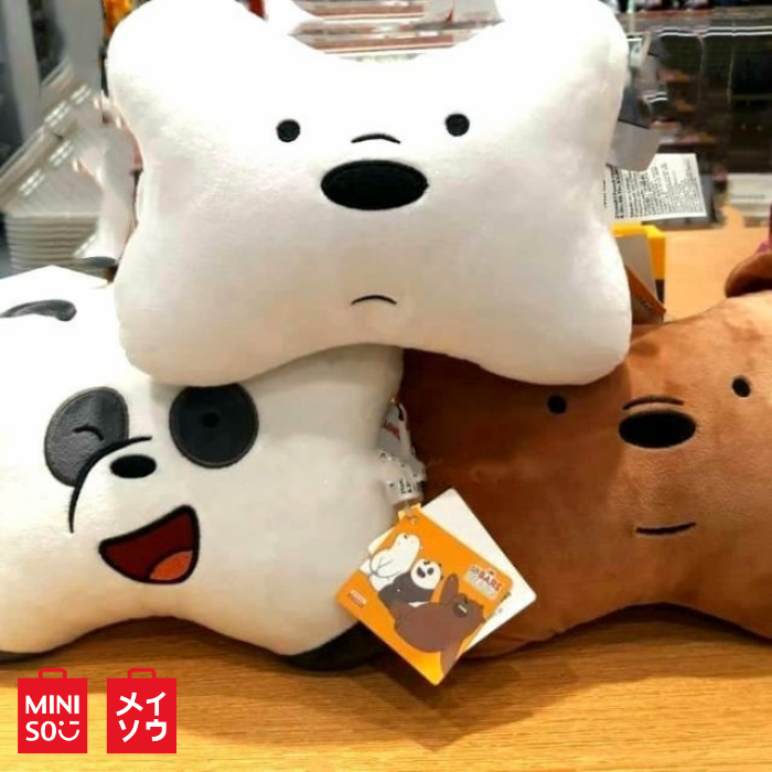 We bare bears sales miniso arm pillow