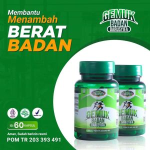 Kapsul Gemuk Badan Darusyifa Penambah Berat Badan dan Nafsu Makan - 50 Kapsul