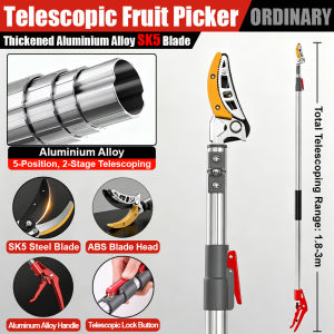 🪓SK5 Blade🔥3M/4M Fruit Picker Saw Gunting pokok Telescopic Galah Pemetik Buah Pole Gunting Buah