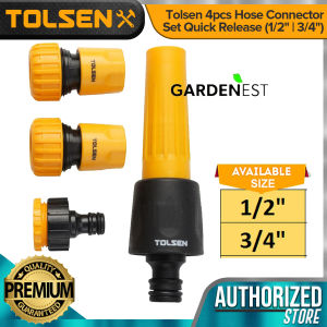Tolsen 4pcs Hose Connector Set Quick Release (1/2" | 3/4")