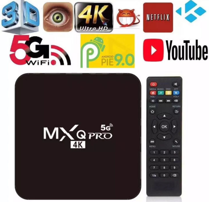 MXQ PRO 5G New Smart 5G HD Android TV Box Quad-core 4k Ultra HD  Graphics HDMI Ready 4GB RAM+32GB Lazada PH