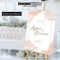 Welcome Board Wedding Name Acrylic, White Crystal Welcome Board Custom Acrylic, Wedding Signage, Welcome Board Acrylic. 