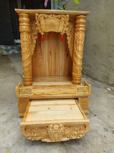 Bàn thờ  ông địa gỗ xoan 48x68