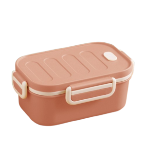 GIGBM Portable Double-Layer Lunch Box Two-Compartment Microwavable Divided Lunch Box Creative Simple Food Storage Containers Home