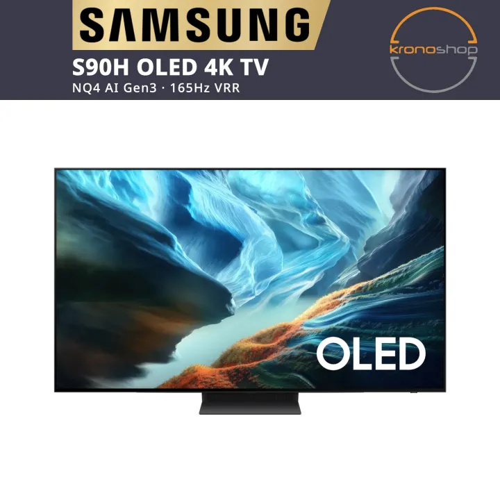 Samsung S90H OLED 4K Smart TV 165Hz Motion Xcelerator Dolby Atmos | 48-83" | QA48S90HAEXXM QA55S90HAKXXM QA65S90HAKXXM QA77S90HAKXXM QA83S90HAEXXM
